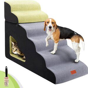LOOBANI Dog Stairs for High Bed, 30 Inch Height 6 Steps